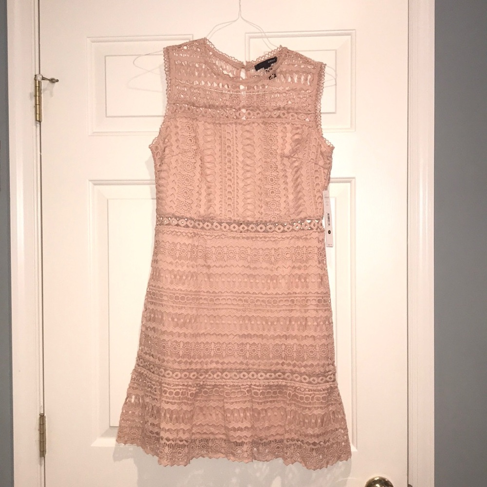 Nude Lace Aqua Dress